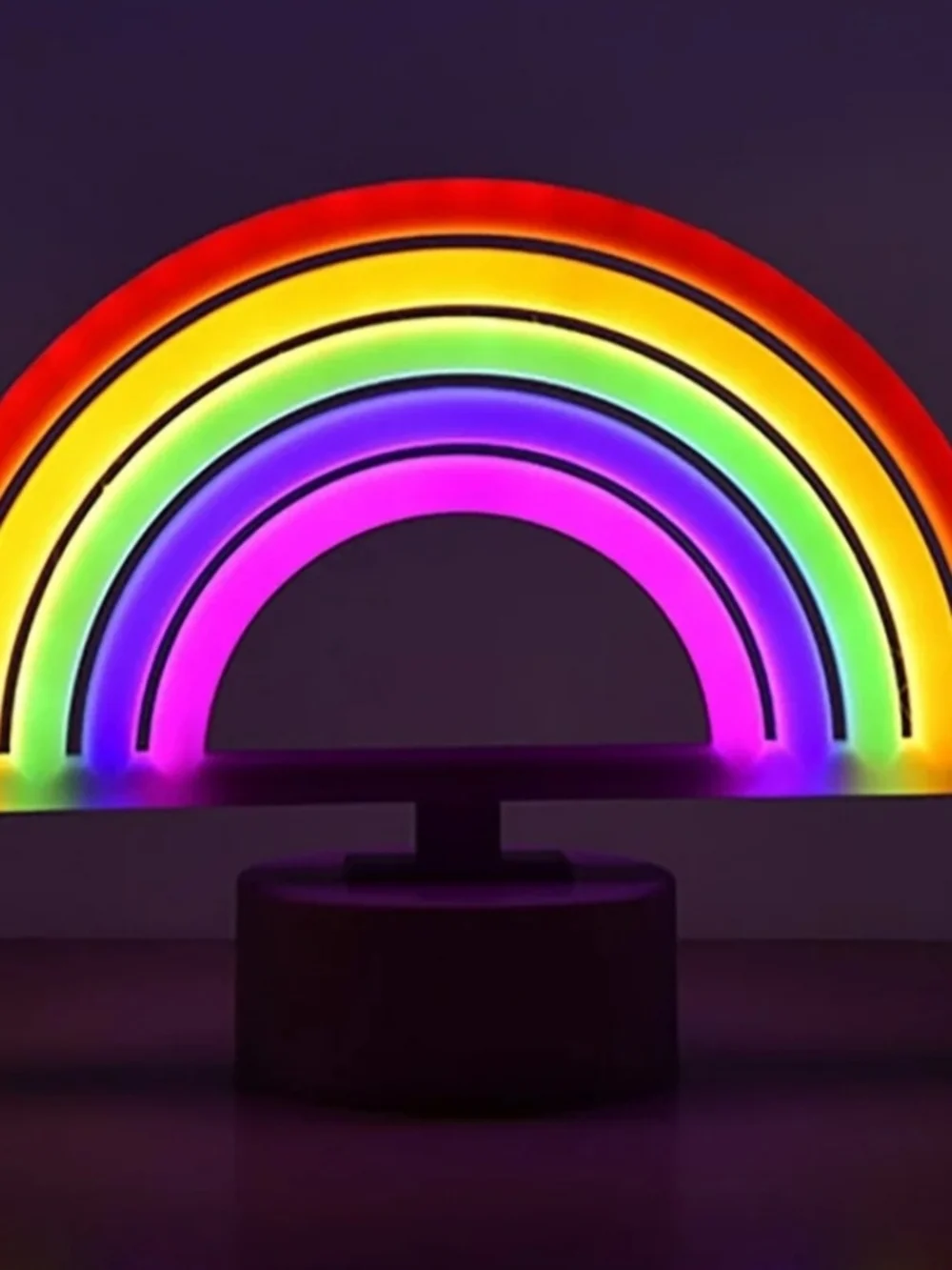 LED Rainbow Night Light - Multicolor Neon Accent Lamp